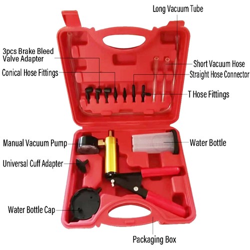 Car Hand Held Vacuum Pressure Pump Tester Set Brake Fluid Bleeder Bleeding Tool - Picture 7 of 17