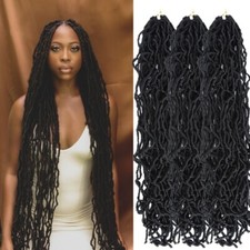SHINES HAIR Faux Locs, 3pc Value Pack, 30, 24in, Crochet, Prelooped, Itch Free