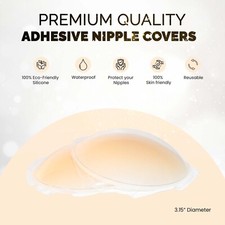 REUSABLE Silicone Nippie covers Self Adhesive Circle Cover Pasties