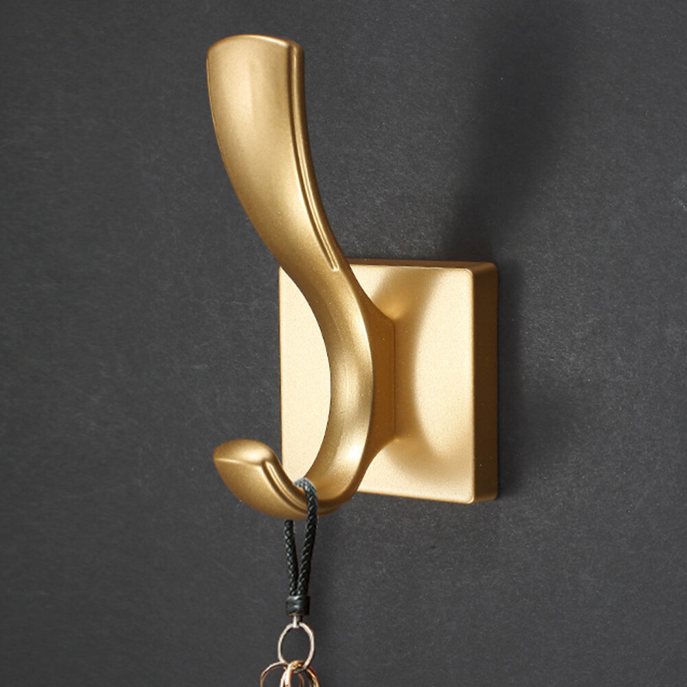 2pcs Wall Hanging Hook Metal Coat Hook Towel Hanging Hook Bedroom Wall