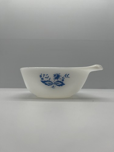Crown Pyrex Blue Paisley Set 6 Serving Bowls 3 With Prints 3 Blank Vintage - Picture 4 of 16