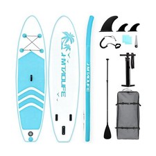 Inflatable Stand Up Paddle Board, 10' SUP with Premium Accessories, Yoga Boar...