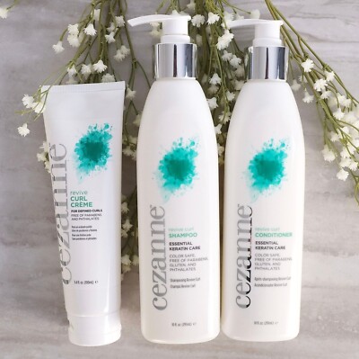 Cezanne Revive Shampoo, Conditioner And Curl Creme Full Size Trio FREE SHIPPING