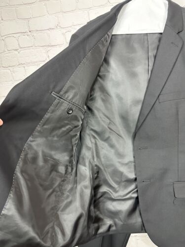 Fabio Fabrini Men's 3 Piece Slim Fit Suit blk sz 40S 32S EUC prom wedding dance - Picture 2 of 13