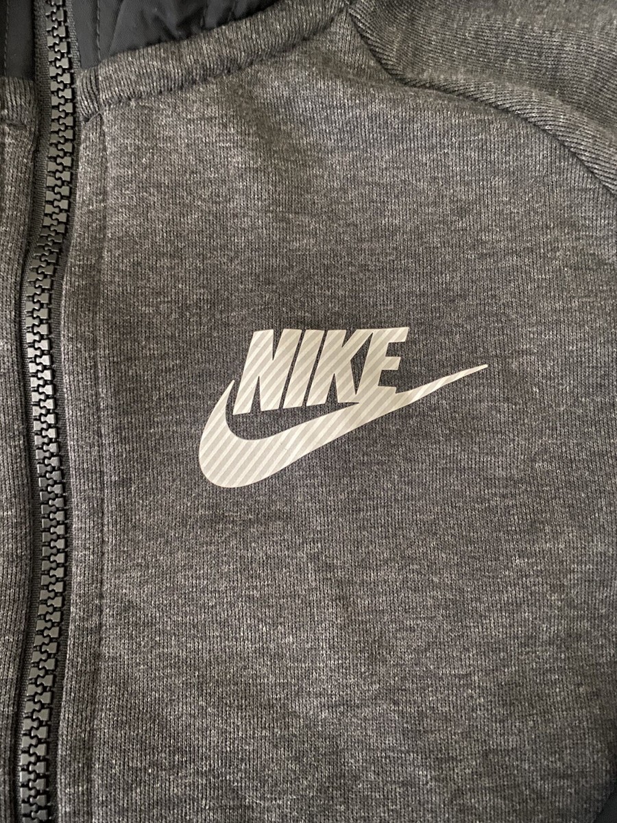 Nike Full Zip Jacket Hoodie Gray/Blue BV4446-410 Youth Sz: Medium