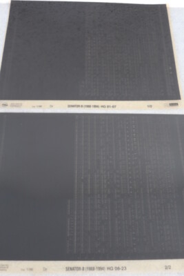 Opel SENATOR-B 1988- Ersatzteilkatalog auf Microfich Microfilm ''01-96'' 2.teilig
