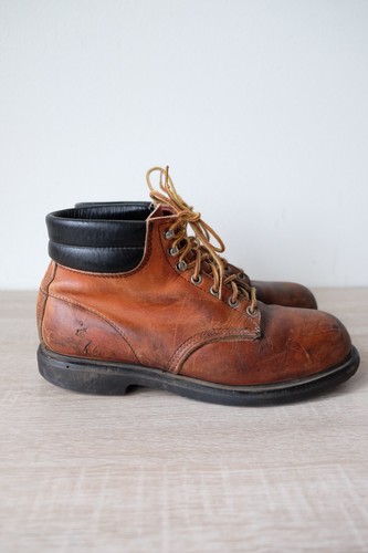 VINTAGE USA Mens Red Wing Supersole 6" 2245 Work Boots 8 3E Leather Safety Toe - Picture 2 of 8