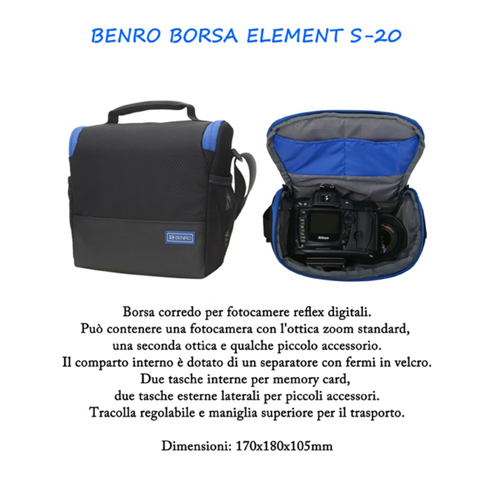 BENRO BORSA ELEMENT S-20. NUOVA, SUBITO DISPONIBILE!