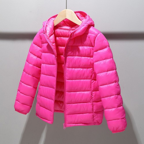 Boy Girls Ultra Lightweight Puffer Jacket Kids Windproof Hoodie Coats Outerwear - Picture 42 of 91