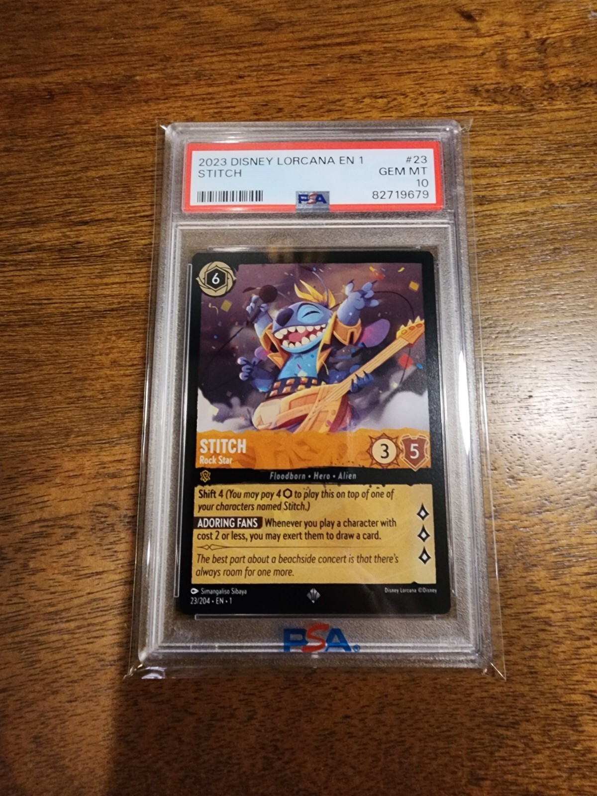 2023 Disney Lorcana Stitch Rock Star 23 /204 PSA 10 GEM MINT