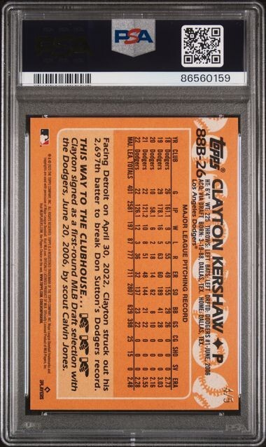 CLAYTON KERSHAW 2023 TOPPS JAPAN EDITION'88 CHERRY TREE VAR