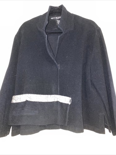 Anny & Adi Jacobson Designer Black Jacket Blazer Soft Wool Blend Sz L-XL - Picture 13 of 13
