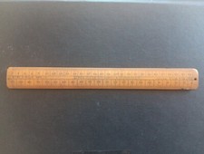 Vintage Hugh Rees 6�" Wooden Rule Map gauge Boxwood London & Camberley Uncommon 