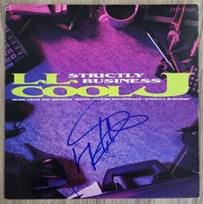 LL Cool J Signed Strictly Business Vinyl Record 12" Single Hip Hop LEGEND RAD