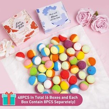 48 Organic Bath Bombs for Women and Kids, Relaxation Gift Set for All Occasions