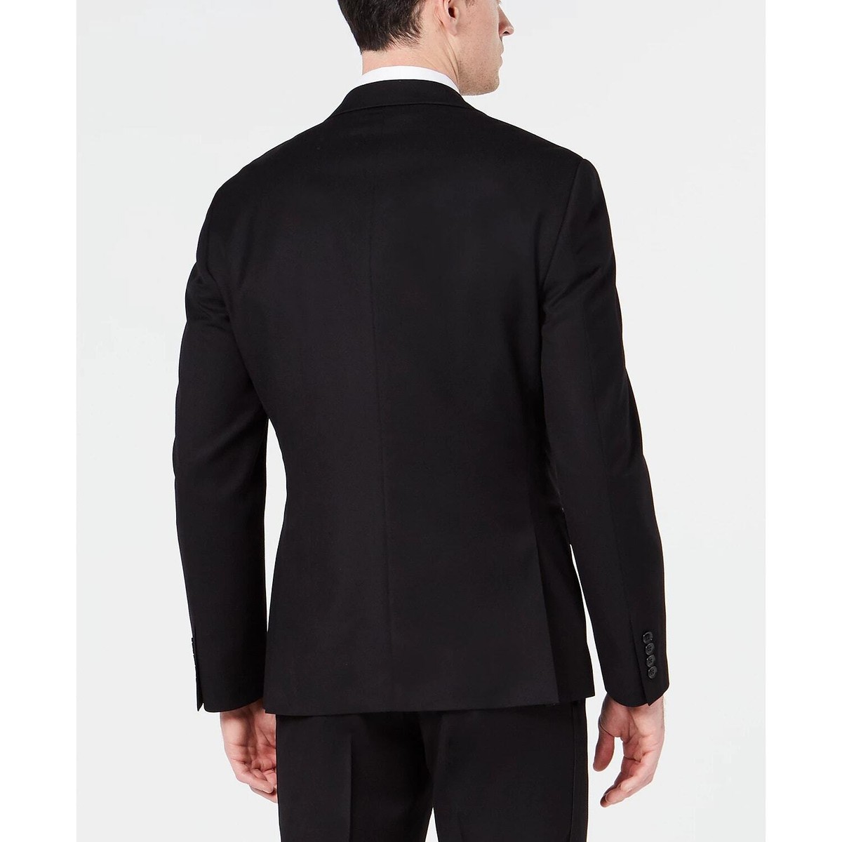 RYAN SEACREST DISTINCTION Black Slim-Fit Stretch Long Tuxedo Jacket SZ 40