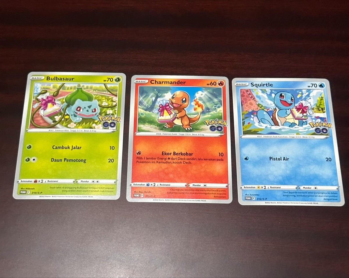 Pokémon TCG Bahasa Indonesia Language Trio Kanto Starters Pokemon