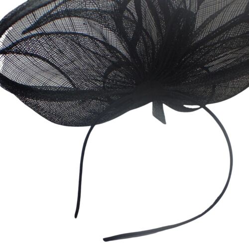 Hair Fascinator Sinamay Headband Disc Saucer Ascot Hats Wedding Hat - Picture 2 of 16