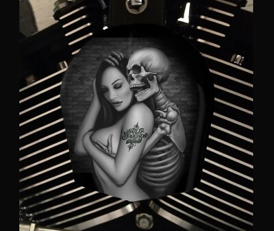 Harley Davidson Custom Horn cover Touring Dyna Softail Sportster M8 GAL/SKELETON