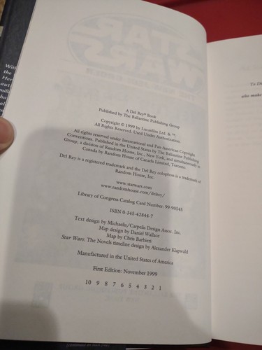 Star Wars New Jedi Order Vector Prime by R A Salvatore 1999 First Edition 1190 - Picture 4 of 4