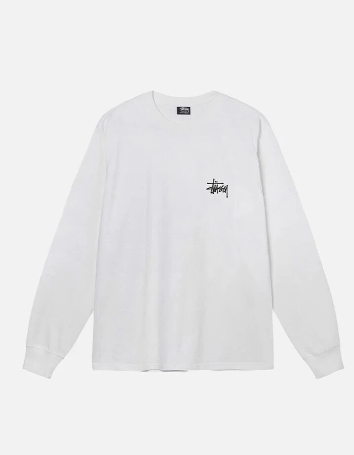 stussy basic tee white