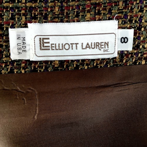 Elliott Lauren Blazer Jacke Damen 8 braun Korbgeflecht klassisch gefüttert - Bild 5 von 5