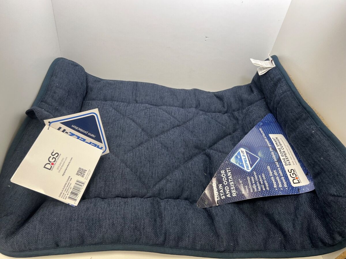 Dog Gone Smart Chenille Dog Sleeper Cushion Navy W/Navy Trim 21