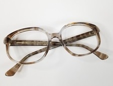 Vintage Titmus Eye Glasses Z87 Chestnut Brown Blue Horn Rimmed Frames 55-17-150