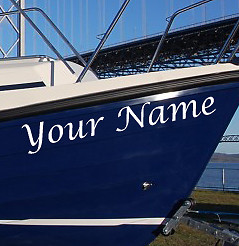 3 x Boot Name Vinyl Aufkleber Grafik Abziehbilder schmal Boot Geschwindigkeit Jetski
