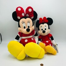 2 Disney Minnie Mouse Plush Stuffed Animals Disney Parks Original  Kohls 90 yr