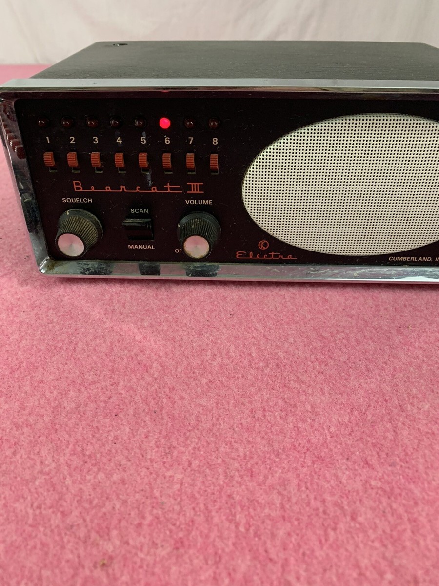 Vintage Electra Bearcat III 3 8 Channel Scanner Radio Tested Works