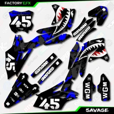 Black & Blue Savage Camo Graphics Kit fits 16-18 Kawasaki KXF450 KX450F  Decals