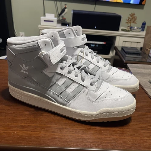 adidas Forum Mid White Clear Onix Gray Shoes Sneakers Men's Pick Size