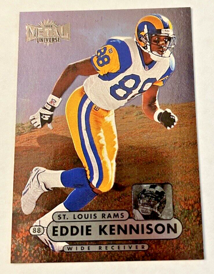 1998 SkyBox Metal Universe NFL Trading Card #152 Eddie Kennison St. Louis Rams