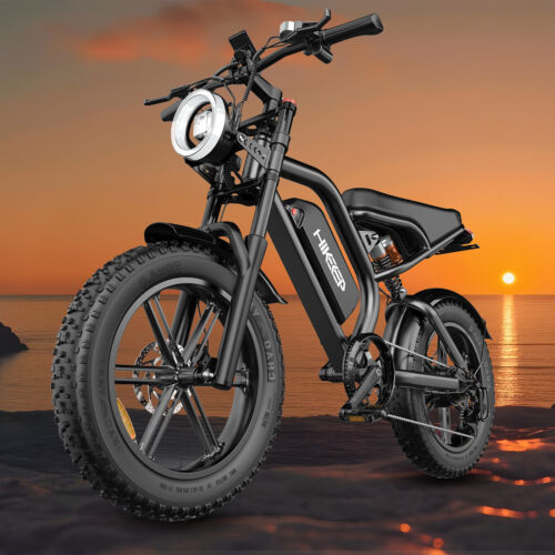 Hikeep Electric Mountain Bike 1000W 20" Fat Tire 48V/15Ah Ebike for Adult