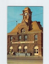 Postcard Town Hall and Old Town Clock Pembroke Canada