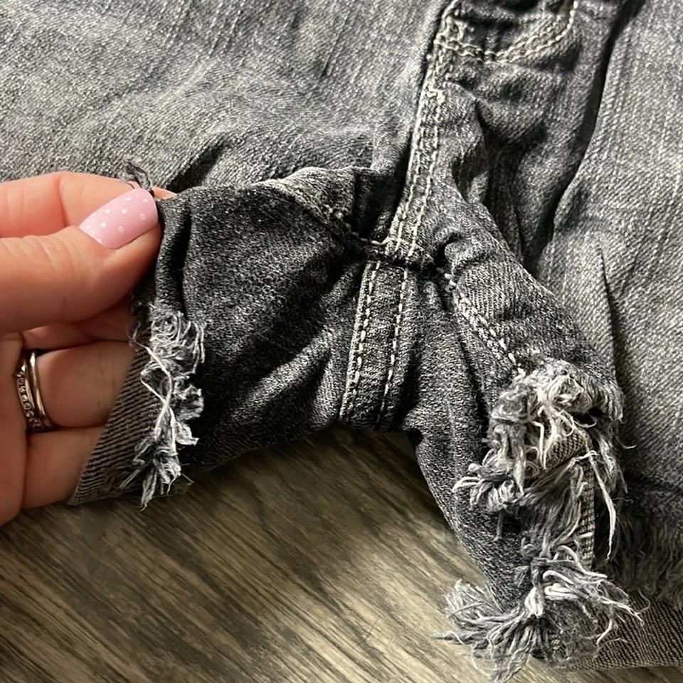 Bullhead Denim Shorts Negro Gris Talla Juniors/Mujer’s Talla 7 Foto 4 de 4