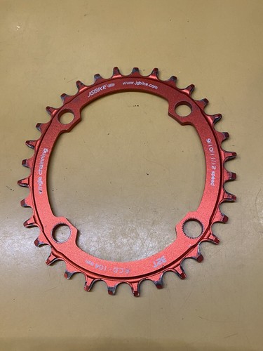 Red Jgbike Elite Oval 32T 104 BCD Mountain Bike Single Speed Chainring - Picture 8 of 8