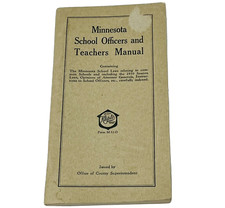 Manual de oficiales escolares y maestros de Minnesota 1939 guía de libro