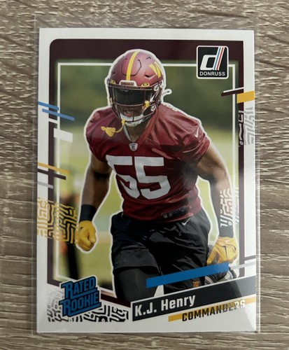 2023 Donruss Rated Rookie RC #400 KJ Henry Washington Commanders ...