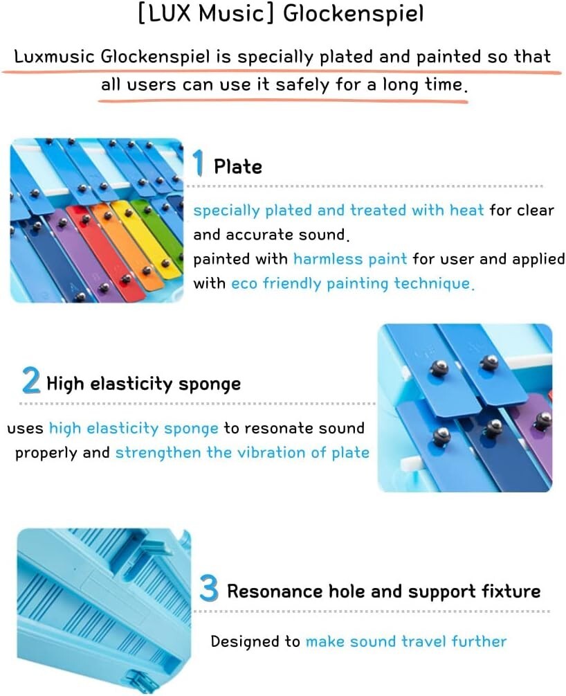 Childrens Xylophone 25note Glockenspiel Kids Play Music Activity Christmas Gift eBay