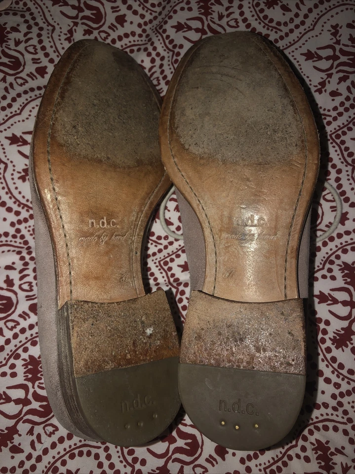 n.d.c. Sapatos sociais Oxford de couro feitos à mão com cadarço tamanho 6.5 EU37 bronzeado claro - Imagem 4 de 4