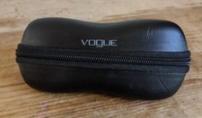 Vogue Eyeglasses Sunglasses Sun Glasses Black Semi-Hard Zipper Case black.
