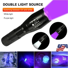 Super Bright 120000lm UV Torch Ultra Violet Flashlight Blacklight Light Lamp LED