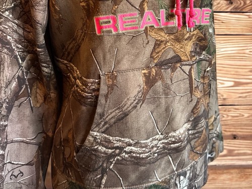Sudadera con capucha REALTREE para mujer pequeña (4-6) camuflaje y rosa - Imagen 10 de 11