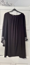 Black Dress Size 18 With Glitter Details On Sleeve