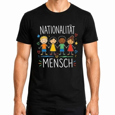 Nationalität Mensch Kinder Multikulturell Vielfalt Geschenk Herren T-Shirt - Bild 1 von 4