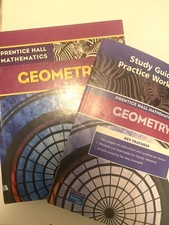 PRENTICE HALL MATHEMATICS GEOMETRY Hard STUDY GUIDE/PRACTICE WORKBOOK, 2009,