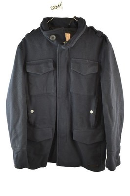FULL CIRCLE Navy Feldmantel Größe M Herren durchgehender Reißverschluss Freizeit Outdoor Oberbekleidung