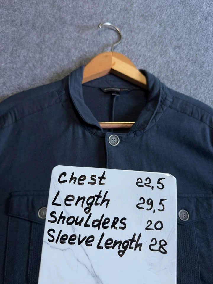 Cárdigan John Varvatos Para Hombre L Botón Frontal Algodón Hecho en Perú Foto 4 de 4